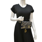 Christian Dior Saddle Oblique Canvas Belt Bag Navy Blue