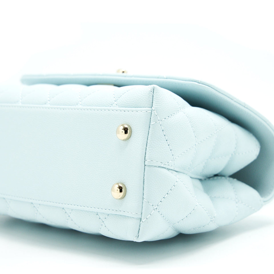 Chanel 21K Baby Blue Coco handle Small (old mini) 24cm L