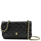 Chanel Boy Woc Caviar Leather Wallet On Chain Clutch Bag Black