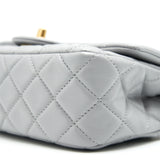 Chanel 21B pearl Crush Mini Rectangular Flap Bag Grey