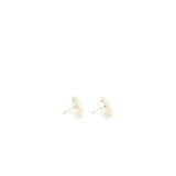 Chanel Camellia Earrings Pearl Light Gold Tone