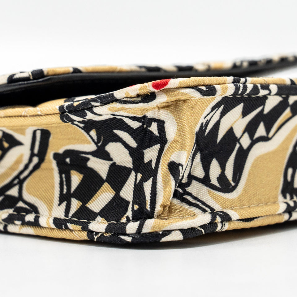 Chanel Mini Clutch With Chain Fabric Multicolour L (Microchip)