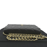 Chanel Boy Woc Caviar Leather Wallet On Chain Clutch Bag Black