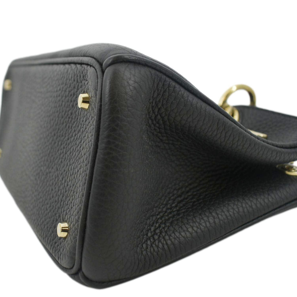 Christian Dior Diorissimo Leather Tote Bag Black