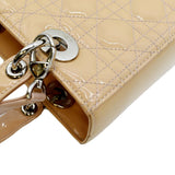 Christian Dior Medium Lady Dior Cannage Lambskin Leather Shoulder Bag Yellow