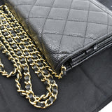 Chanel Boy Woc Caviar Leather Wallet On Chain Clutch Bag Black