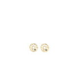 Chanel Round Letters Earrings Crystal Pearl L