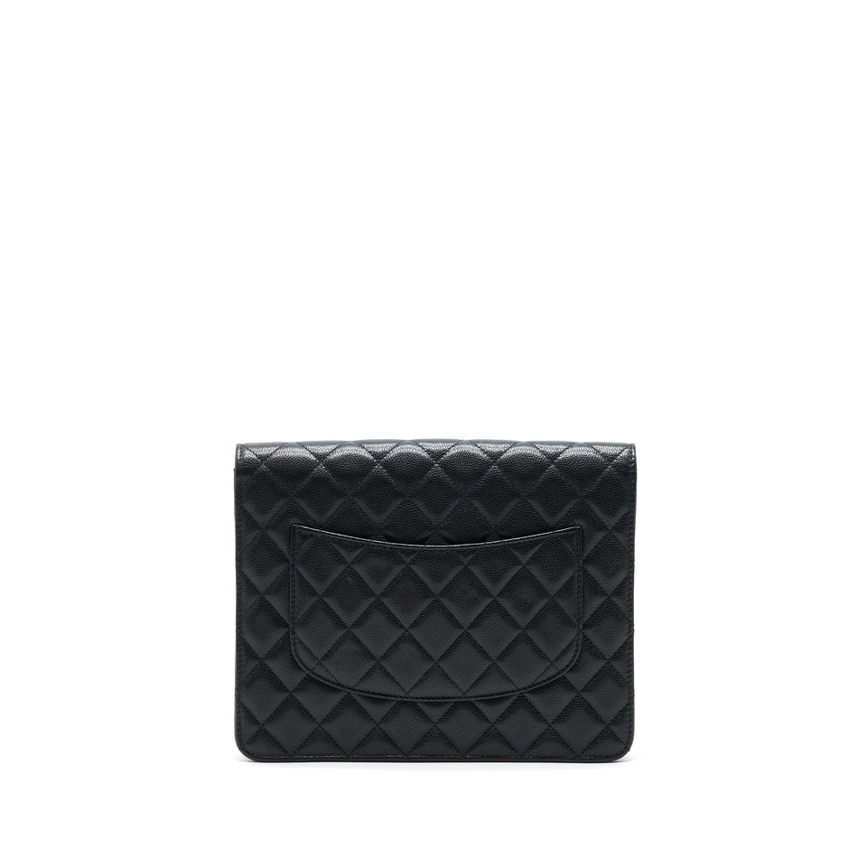 Chanel Flap Case Black Caviar L