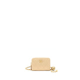 Chanel 22C Pearl Crush  Holder With Chain Beige