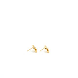 Chanel Mini Pearl CC Logo Earrings Gold Tone