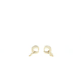 Chanel CC Logo Drop Earring With Crystal Light Gold Tone
