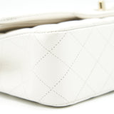 Chanel Medium Classic Double flap Bag Caviar White with L