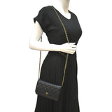 Chanel Boy Woc Caviar Leather Wallet On Chain Clutch Bag Black