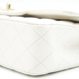 Chanel Medium Classic Double flap Bag Caviar White with L