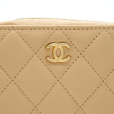 Chanel 22C Pearl Crush  Holder With Chain Beige