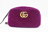 Gucci Marmont Shoulder Bag in Purple Matelasse Velvet