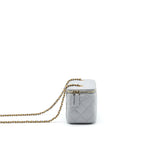 Chanel 21B Pearl Crush Long Vanity with Chain Light Grey