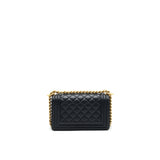 Chanel small boy Bag Calfskin Black with  serial27