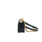 Chanel small boy Bag Calfskin Black with  serial27