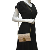 Christian Dior Dioraddict Quilted Lambskin Leather Crossbody Bag Dusty Pink