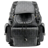 Christian Dior Hit The Road Diamond Canvas Backpack Black