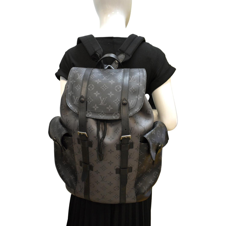 Louis Vuitton Christopher PM Reverse Monogram Eclipse Backpack Bag Black