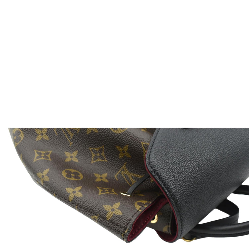 Louis Vuitton Montsouris NM Monogram Canvas Leather Backpack Bag Black