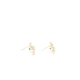 Chanel CC Logo And Star Earrings Silver Tone