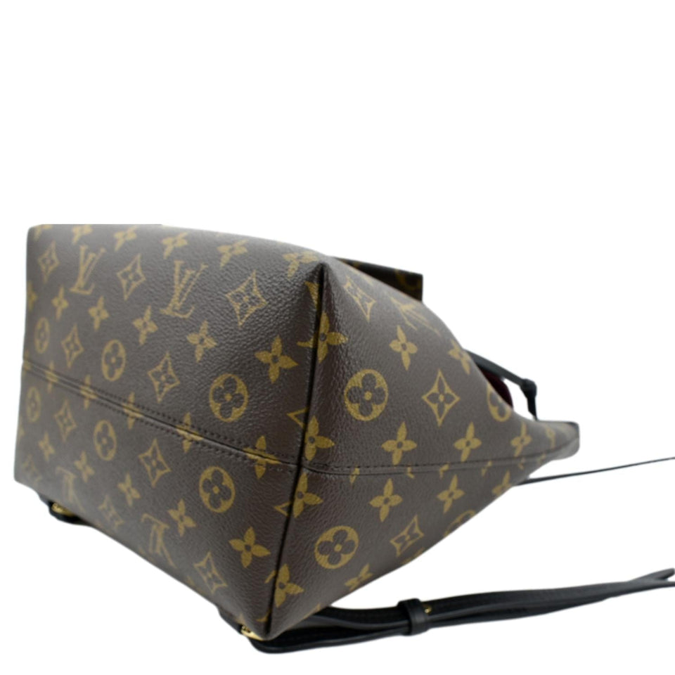Louis Vuitton Montsouris NM Monogram Canvas Leather Backpack Bag Black