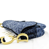Christian Dior Saddle Denim Shoulder Bag Blue