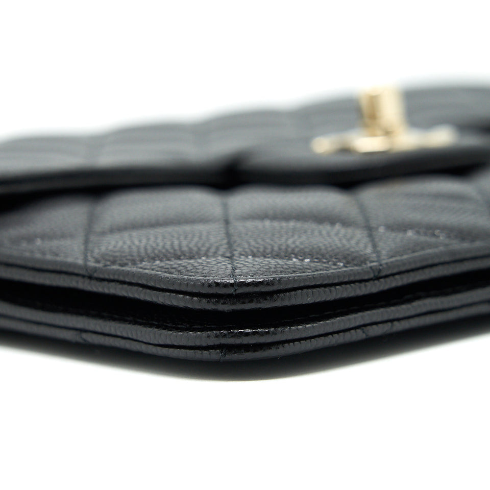 Chanel Flap Case Black Caviar L