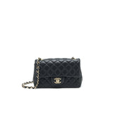 Chanel Mini Rectangular Flap Bag Black L Serial 30