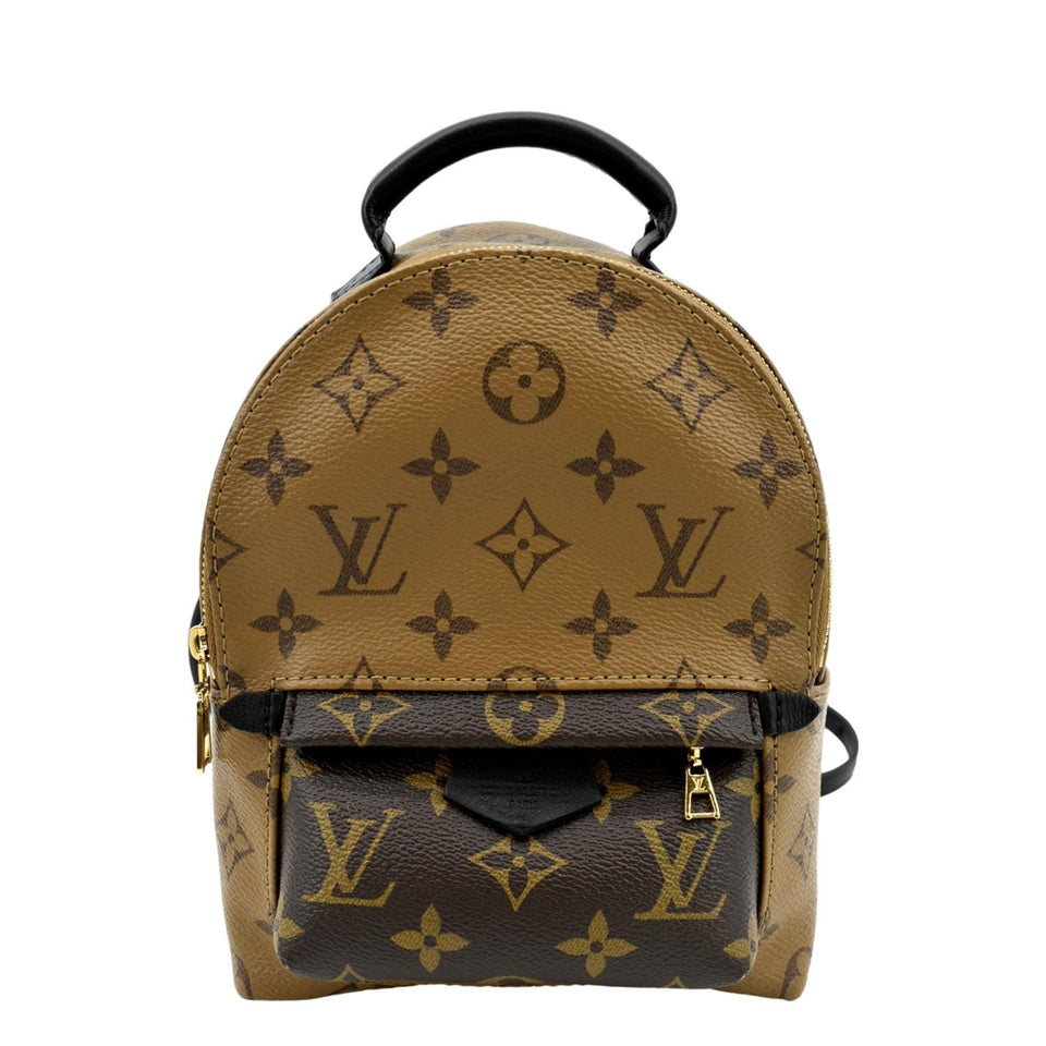 Louis Vuitton Palm Springs Mini Monogram Reverse Canvas Backpack Bag Brown