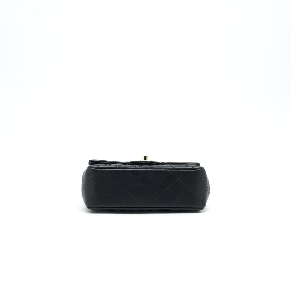Chanel Mini Rectangular Flap Bag Black L Serial 30