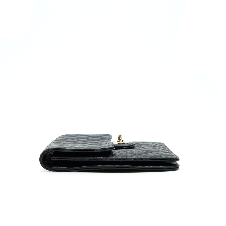 Chanel Flap Case Black Caviar L