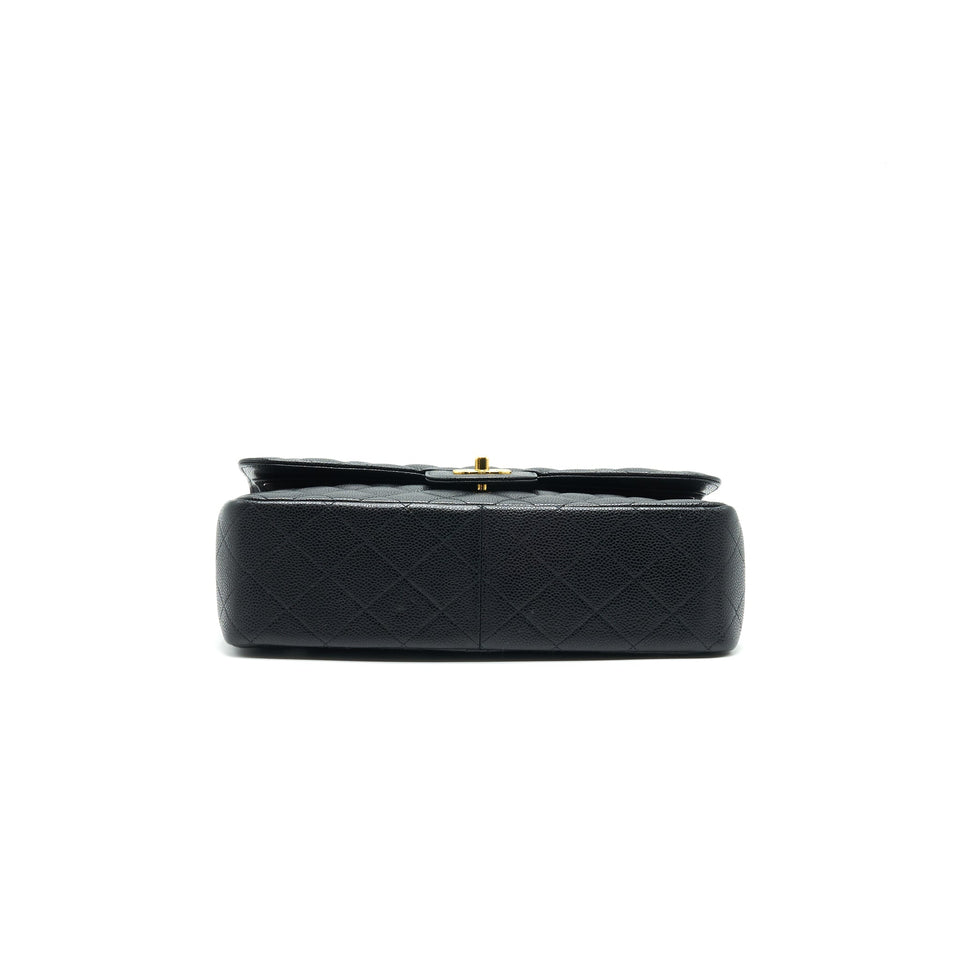 Chanel Classic Jumbo Double Flap Bag Black Cavier