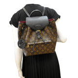 Louis Vuitton Montsouris NM Monogram Canvas Leather Backpack Bag Black