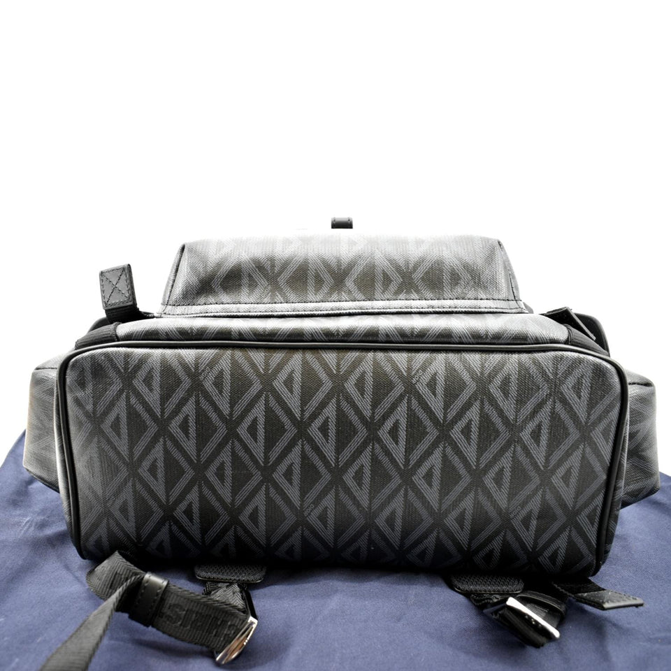 Christian Dior Hit The Road Diamond Canvas Backpack Black