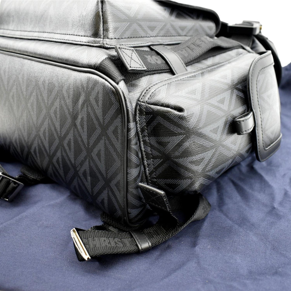 Christian Dior Hit The Road Diamond Canvas Backpack Black