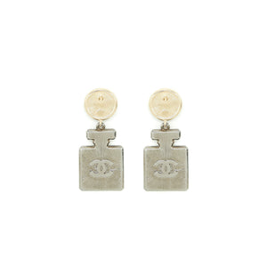 Chanel No.5 Perfume Bottle Crystal Drop Earrings L