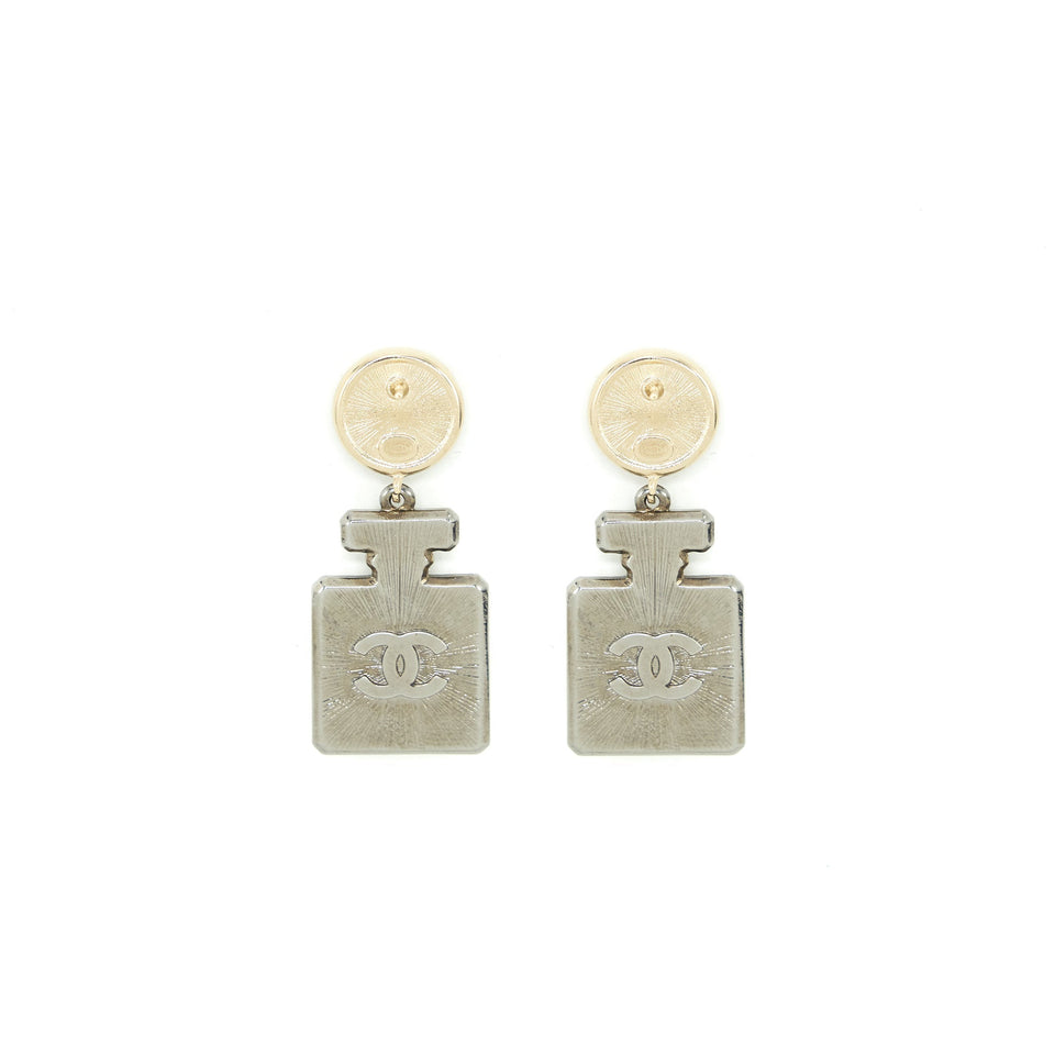 Chanel No.5 Perfume Bottle Crystal Drop Earrings L