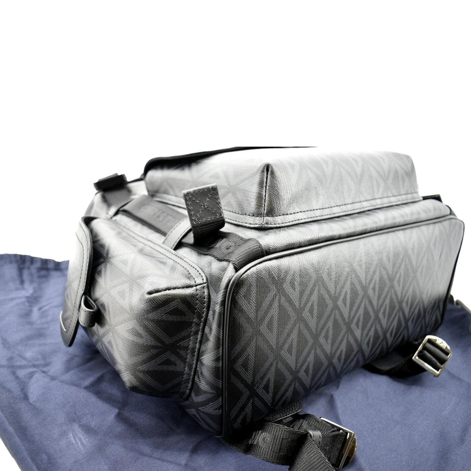 Christian Dior Hit The Road Diamond Canvas Backpack Black