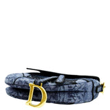 Christian Dior Saddle Denim Shoulder Bag Blue