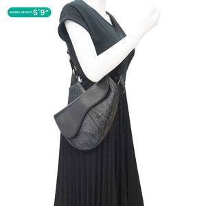 Christian Dior Diamond Canvas Saddle Crossbody Bag Black