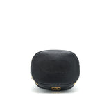 Chanel Vintage CC Logo Pearl Crush Caviar Bucket Bag Black