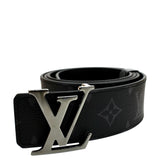 Louis Vuitton Monogram Eclipse LV Initials Belt Black Size 100/40