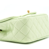 Chanel 22C Pearl Crush Mini Square Flap Bag Light Green