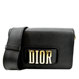 Christian Dior Dio(r)evolution Flap Calfskin Crossbody Bag Black