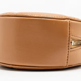 Chanel 19 Round Clutch with Chain Lambskin Caramel Multicolour Hardware (microchip)