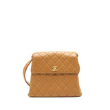 Chanel Vintage Kelly Shoulder Bag Dark Beige